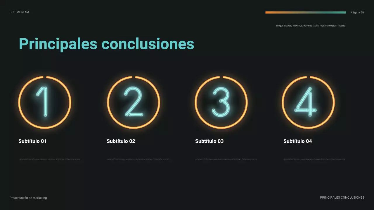 presentación futurista de finanzas