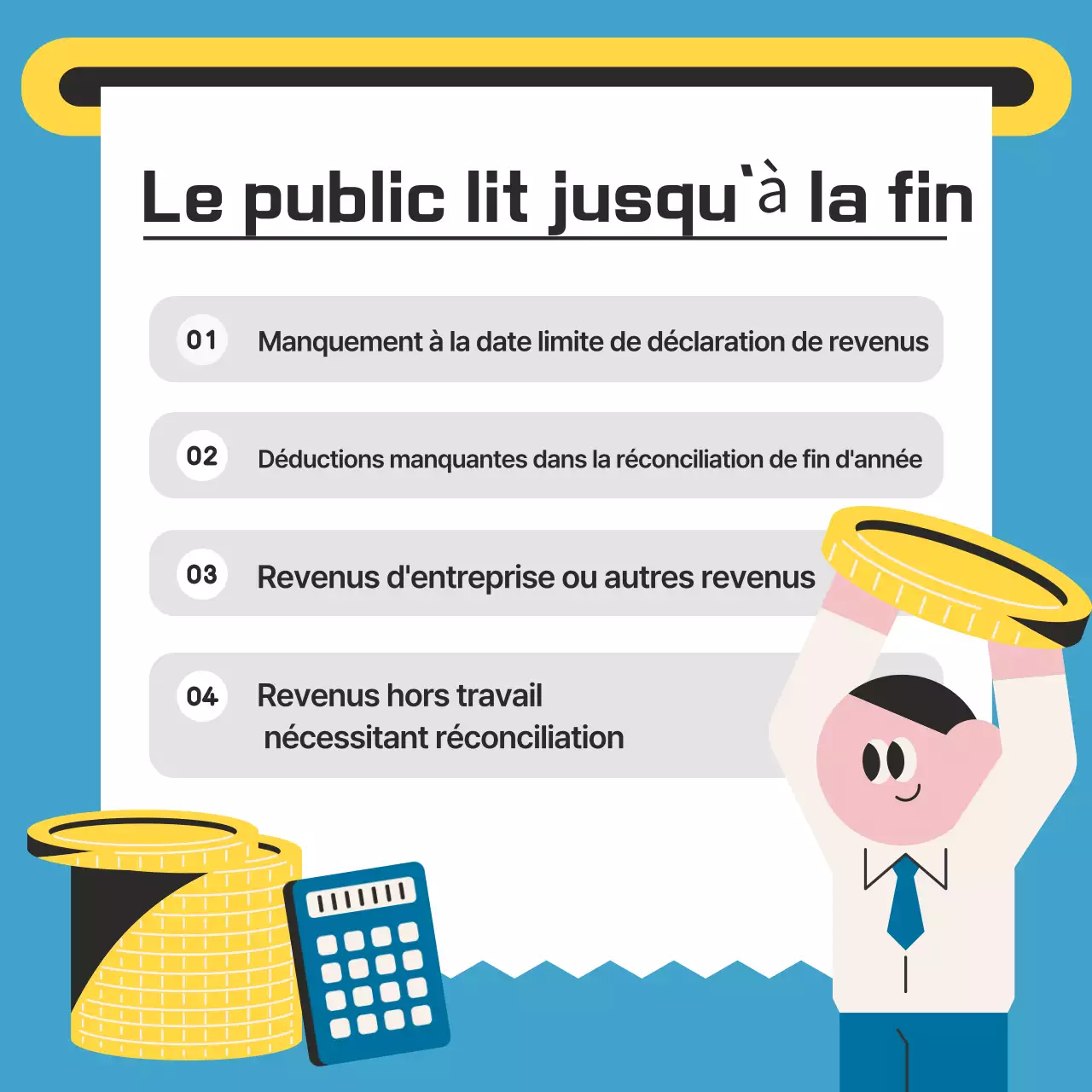 Guide fiscal bleu clair et propre