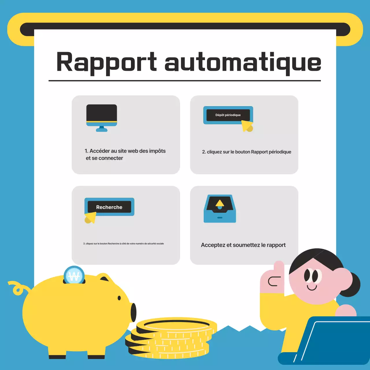 Guide fiscal bleu clair et propre