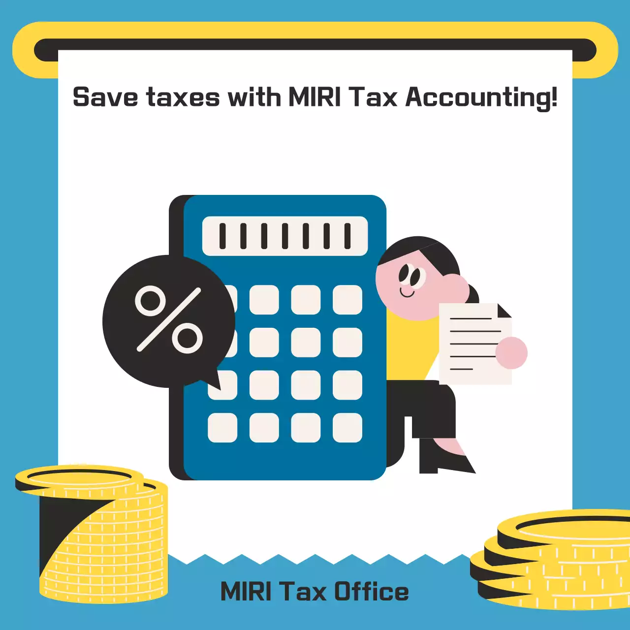 Guia fiscal azul claro e limpo