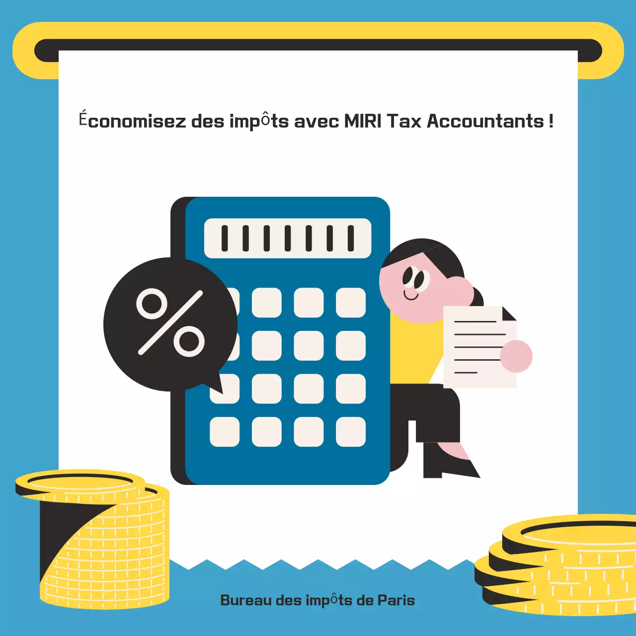 Guide fiscal bleu clair et propre