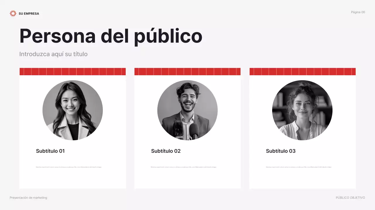 red modern marketing presentation