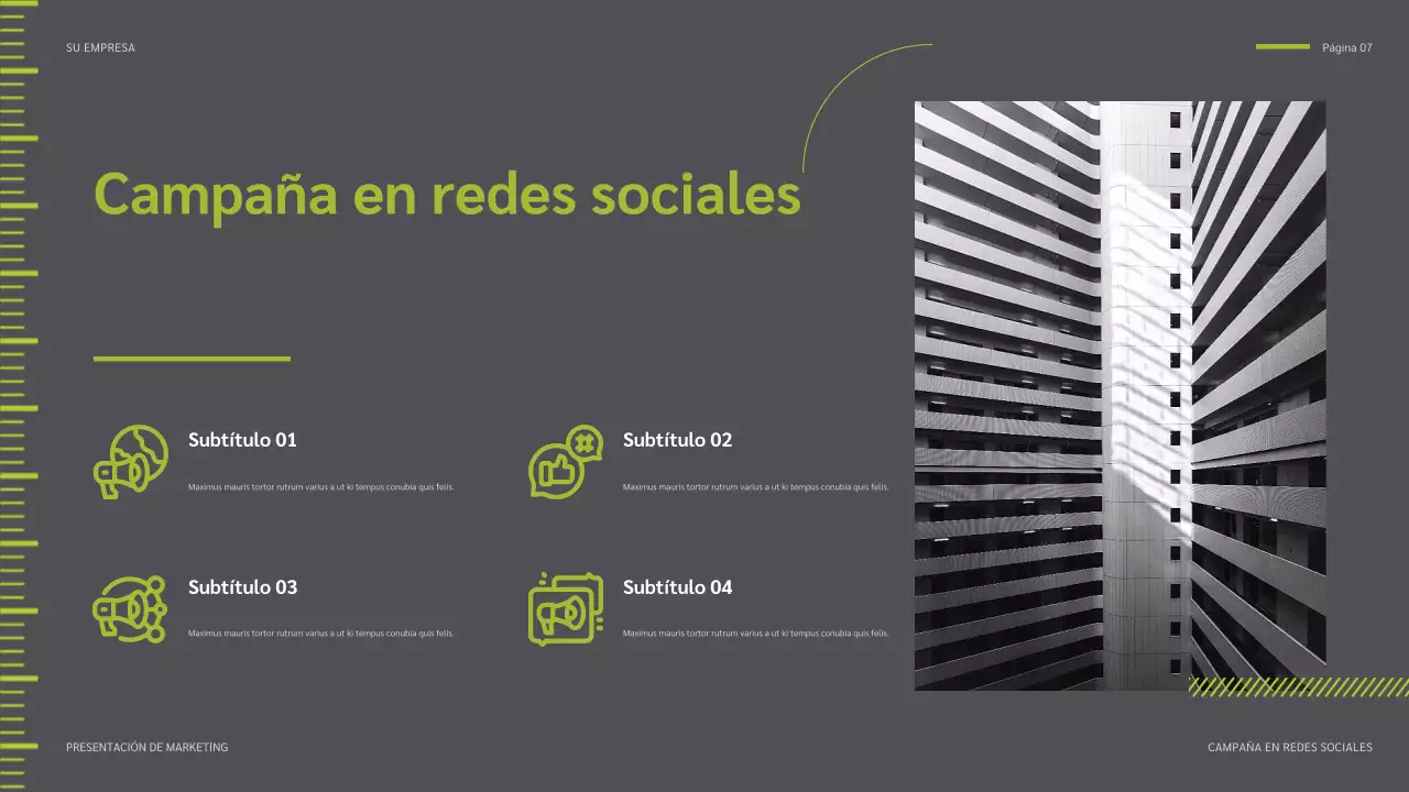 informe sobre las redes sociales de green modern