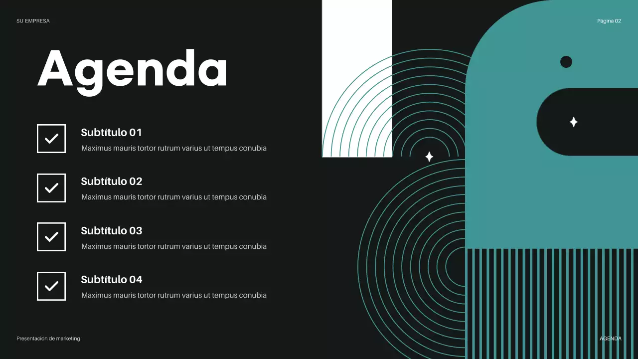 presentación del presupuesto teal modern