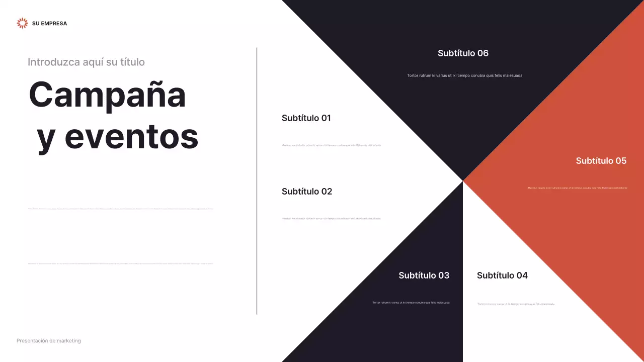 red modern marketing presentation