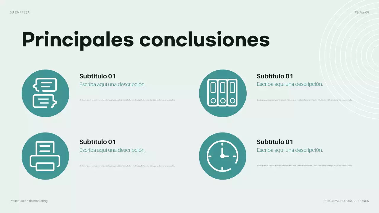 presentación del presupuesto teal modern