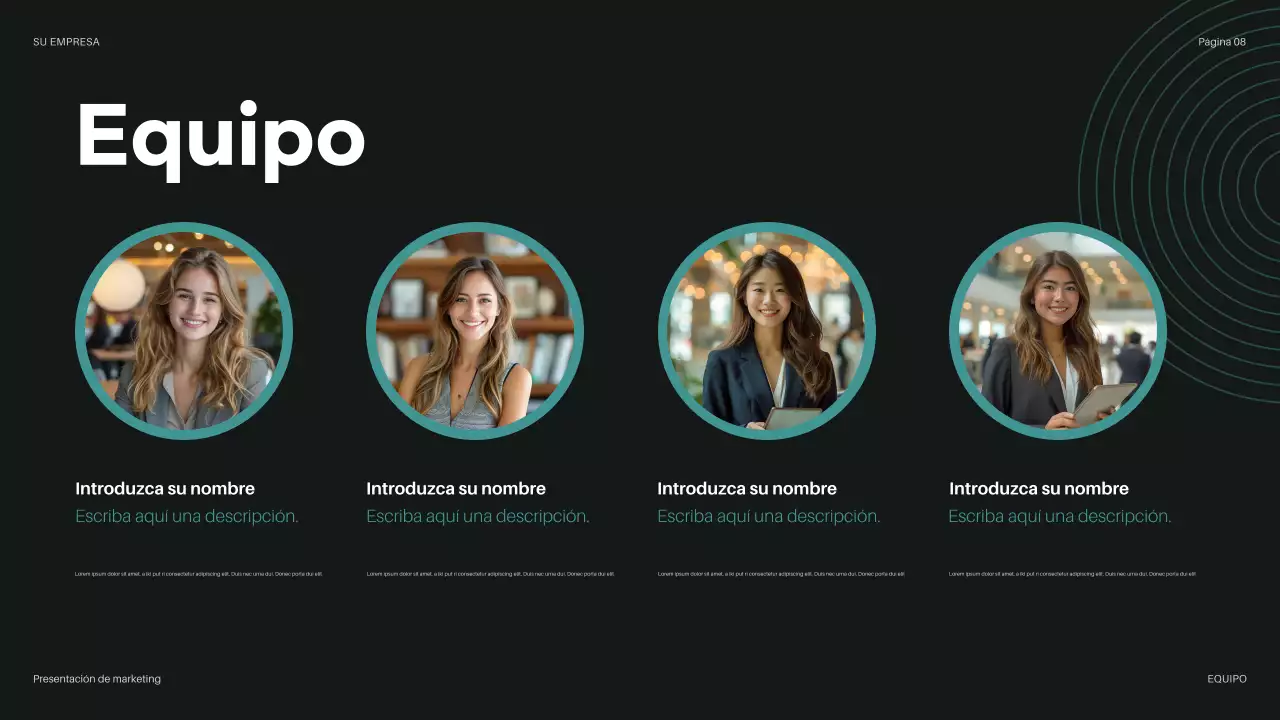 presentación del presupuesto teal modern