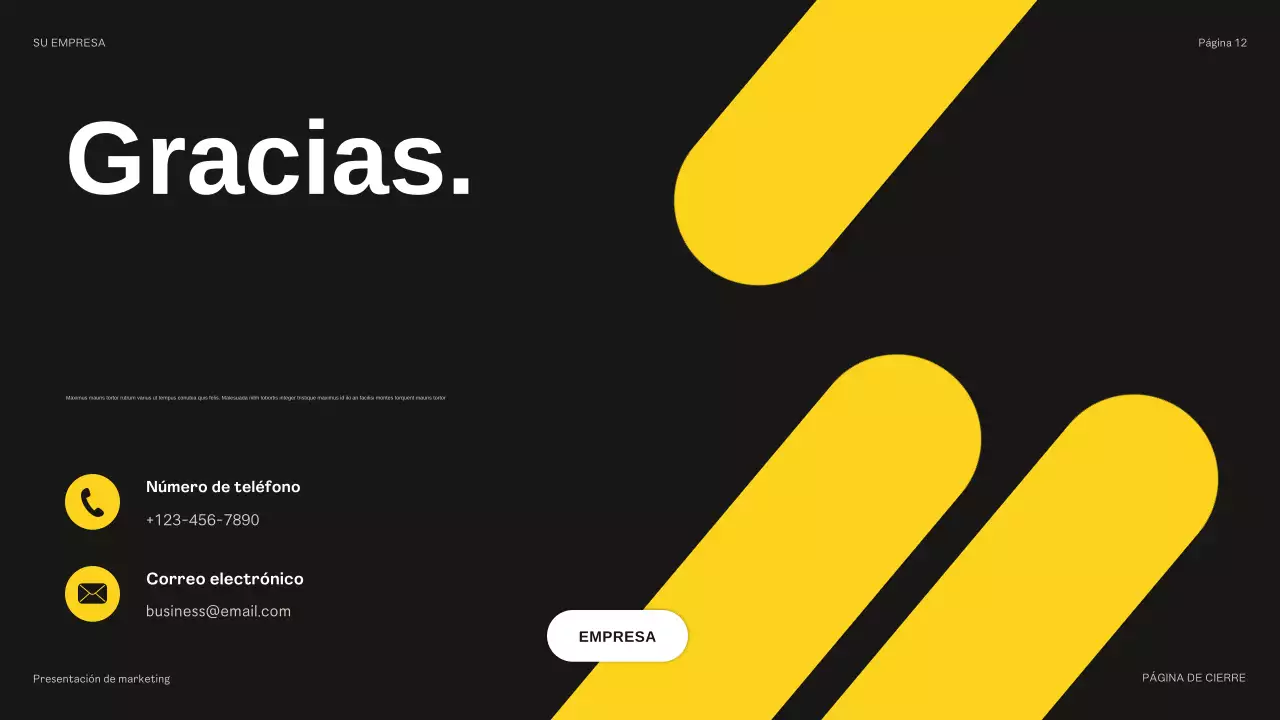 presentación del presupuesto moderno amarillo