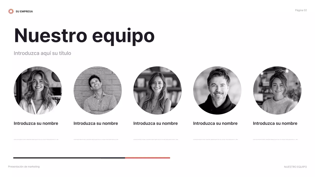 red modern marketing presentation