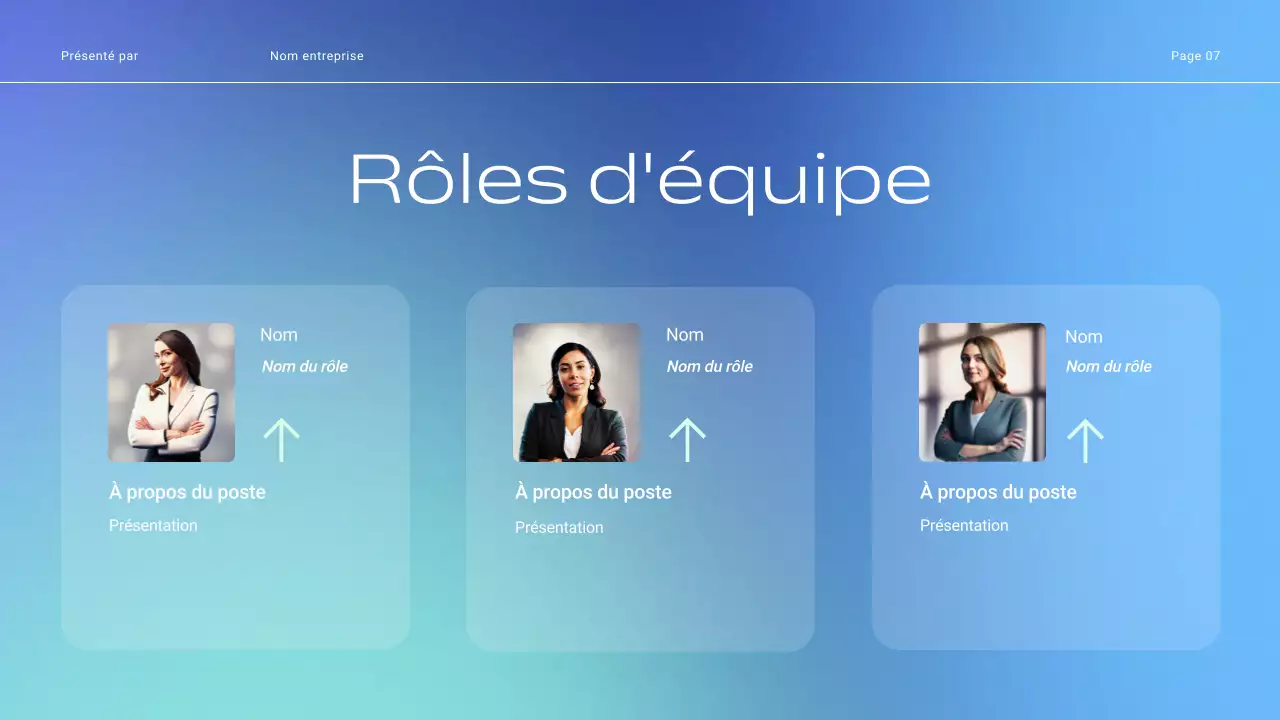 Présentation des tactiques de vente de l'entreprise en dégradé minimal