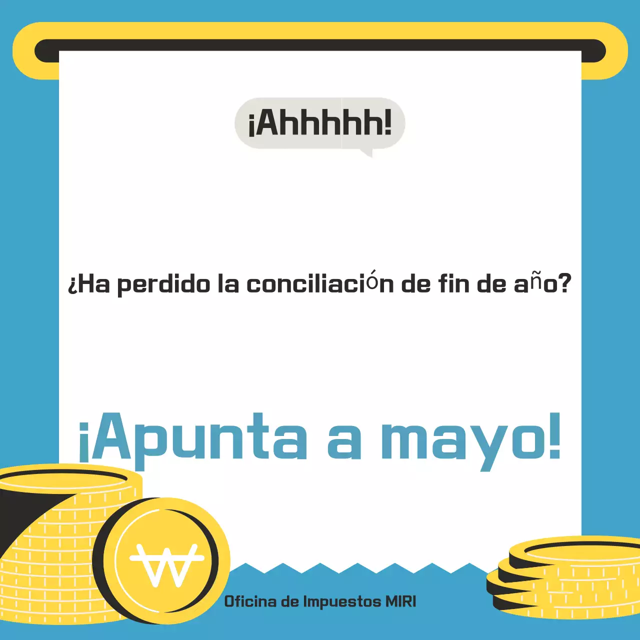 Guía fiscal limpia de color azul claro