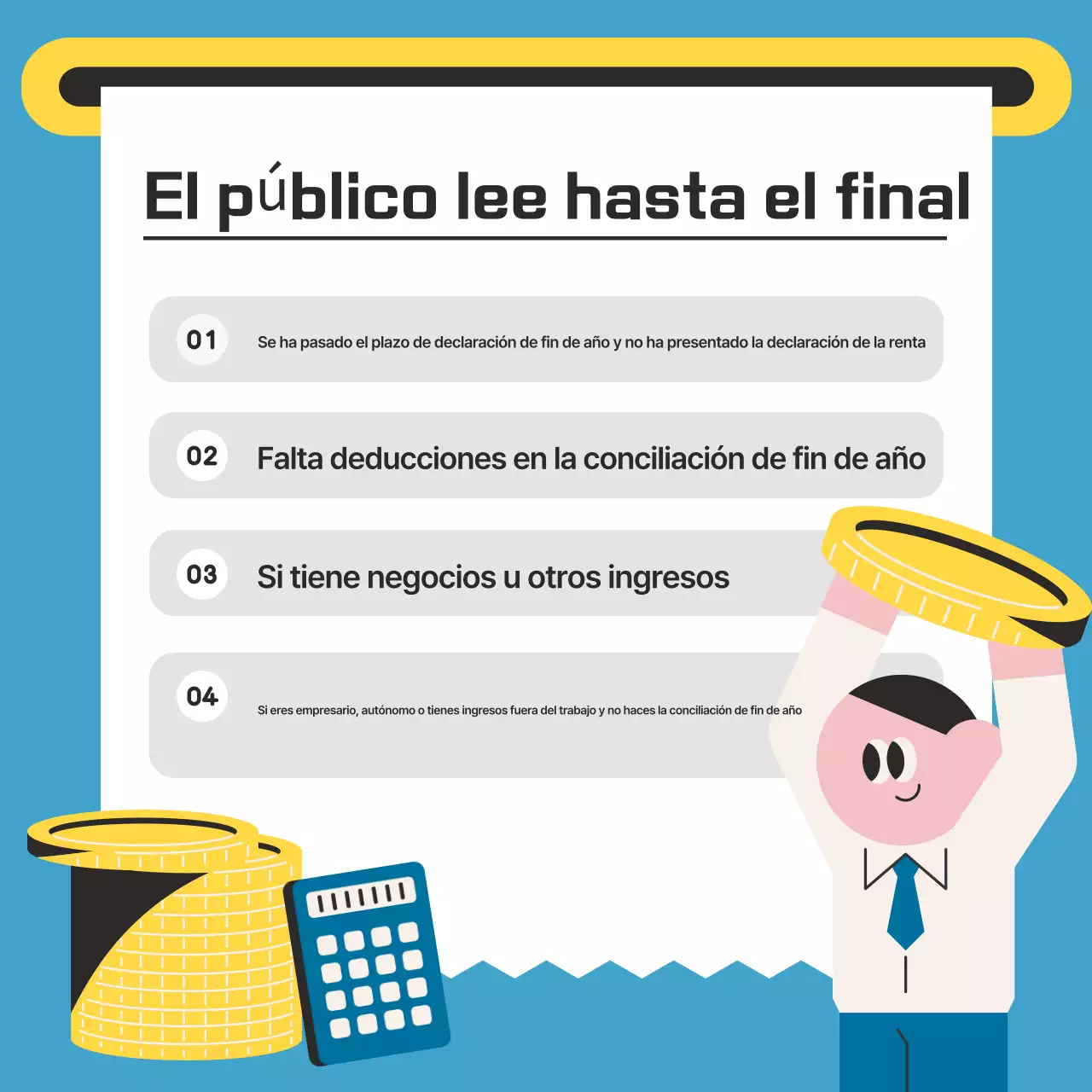 Guía fiscal limpia de color azul claro