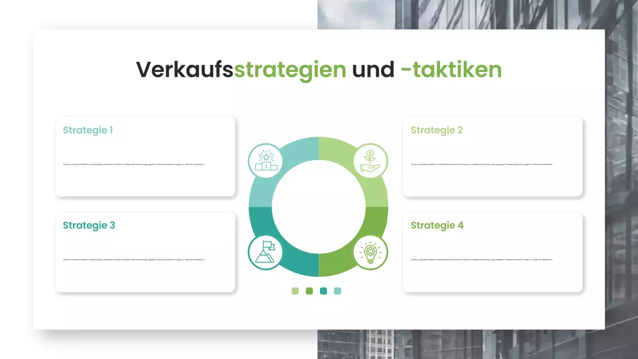 Moderne Verkaufstaktiken Marketing Business Präsentation