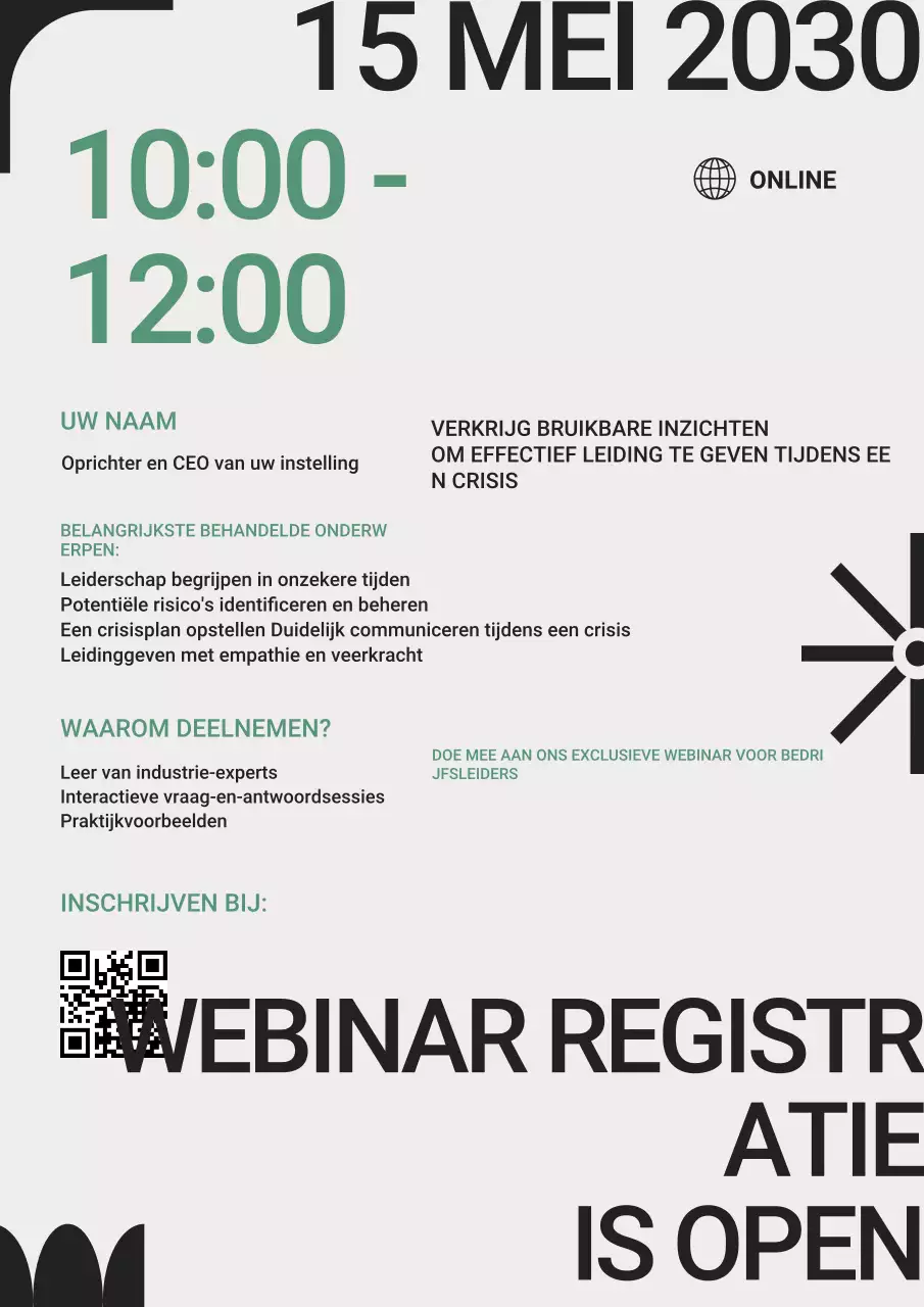 Uitnodiging webinar Groen Grijs Modern Leiderschap