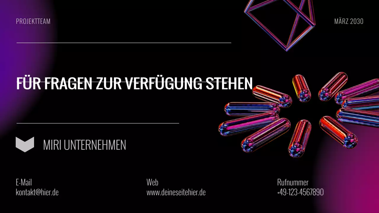 Black Purple Futuristic Project Kick Off Meeting Folien Präsentation