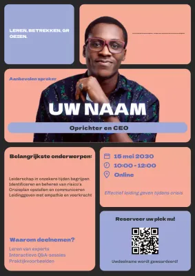 Paars Modern Leiderschap Evenement Promotie