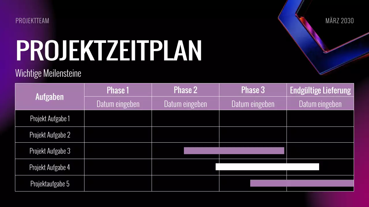 Black Purple Futuristic Project Kick Off Meeting Folien Präsentation