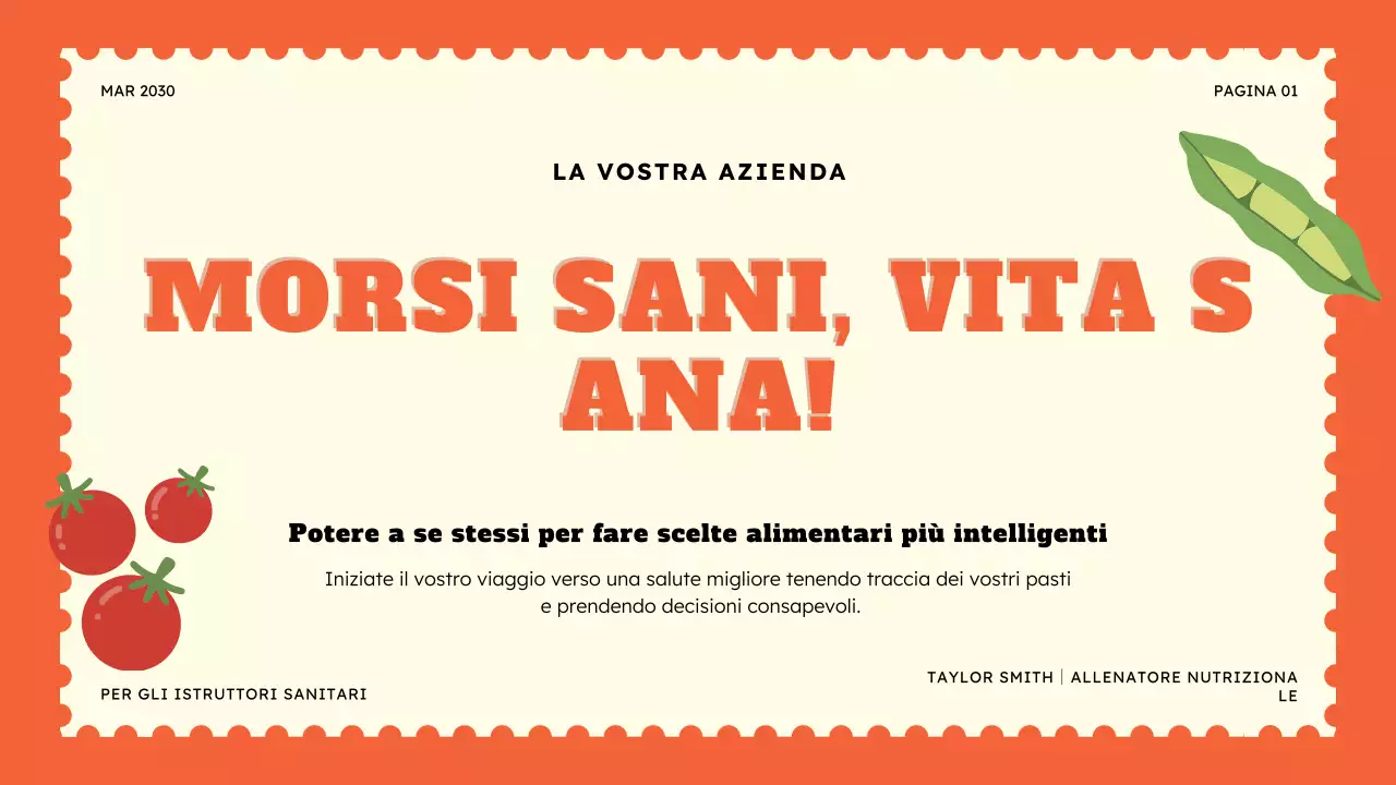 Presentazione del tracker alimentare