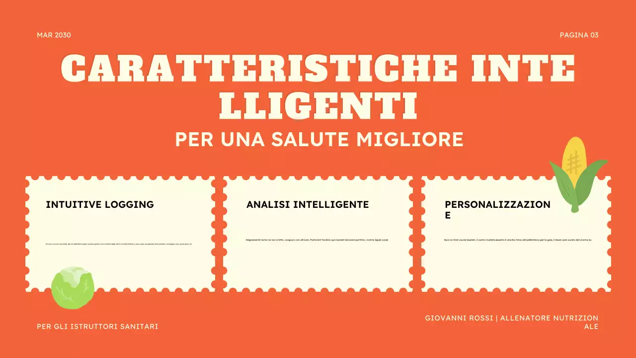 Presentazione del tracker alimentare