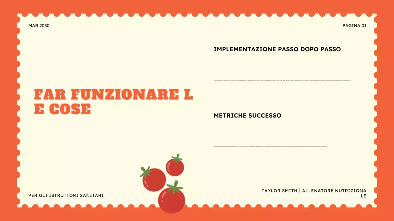 Presentazione del tracker alimentare