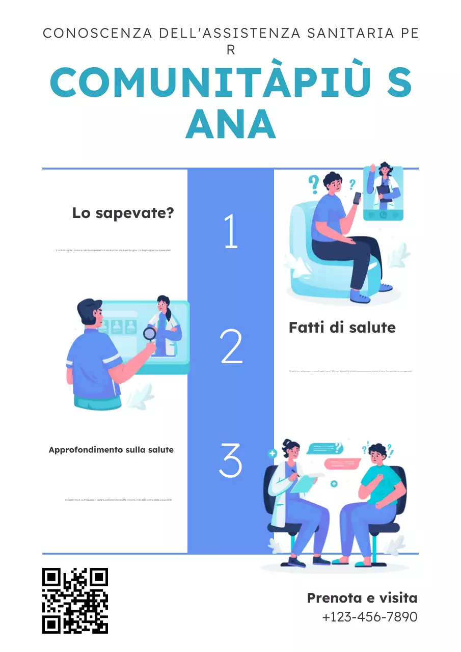 informazioni sanitarie blu moderne