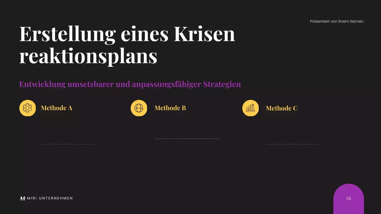 Minimalistische schwarze moderne Geschäftspräsentation