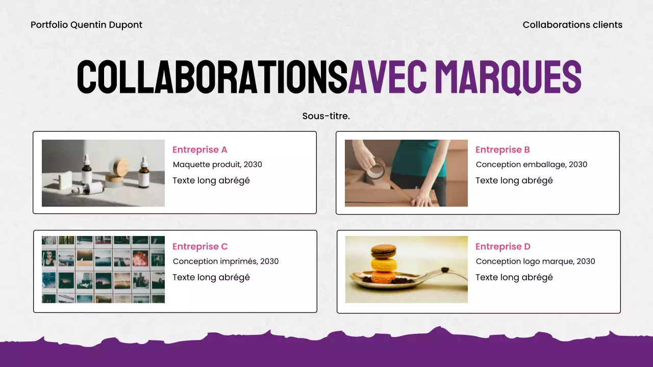 maximalisme violet portefeuille de design