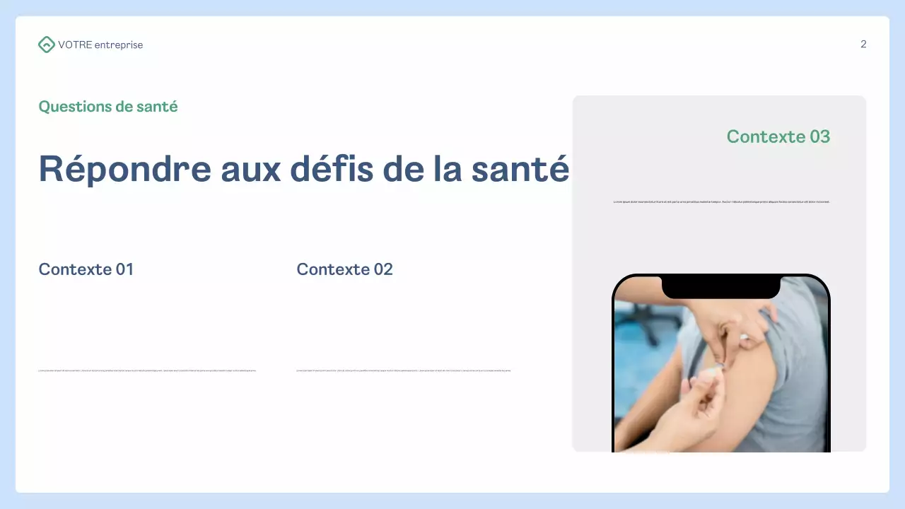 promotion de la santé moderne bleue