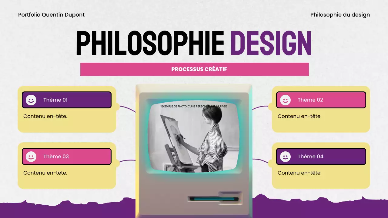 maximalisme violet portefeuille de design