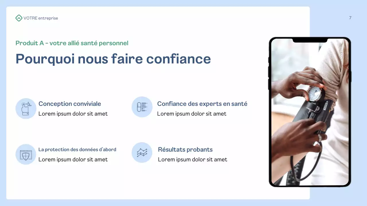 promotion de la santé moderne bleue