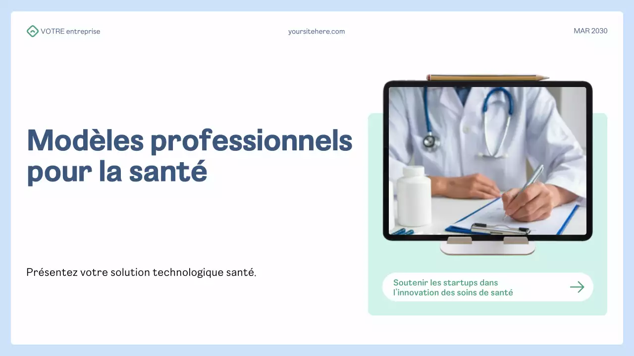 promotion de la santé moderne bleue