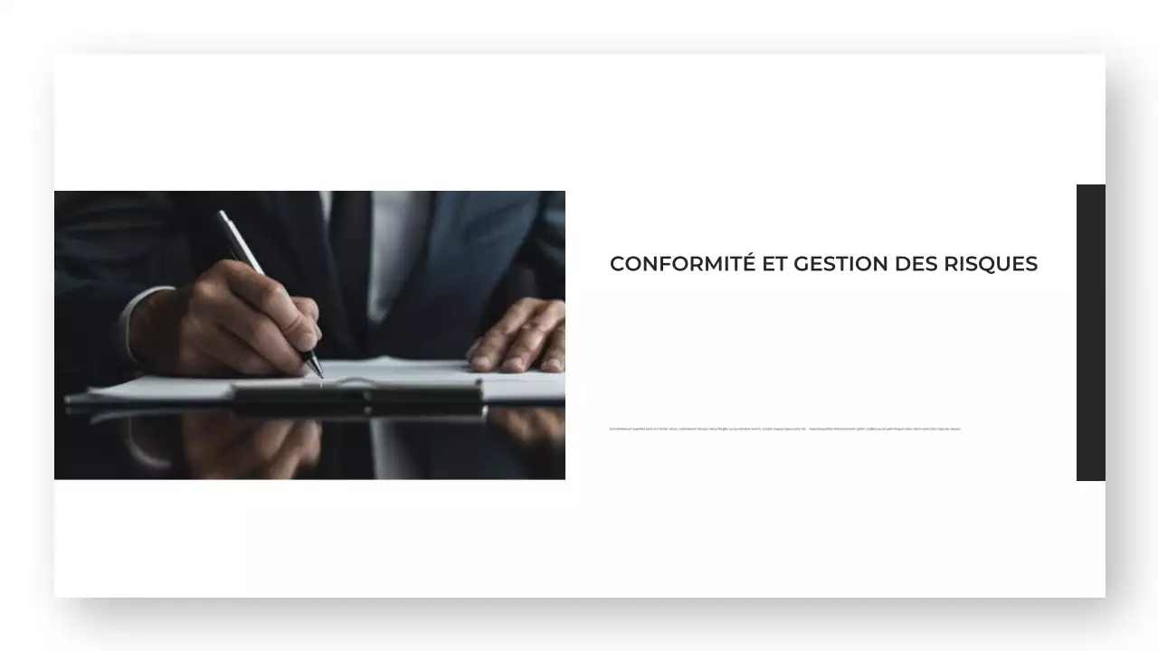 Présentation minimaliste et moderne d'une agence de conseil
