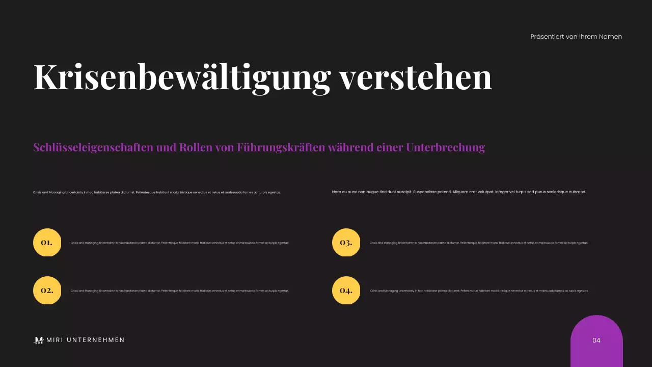 Minimalistische schwarze moderne Geschäftspräsentation