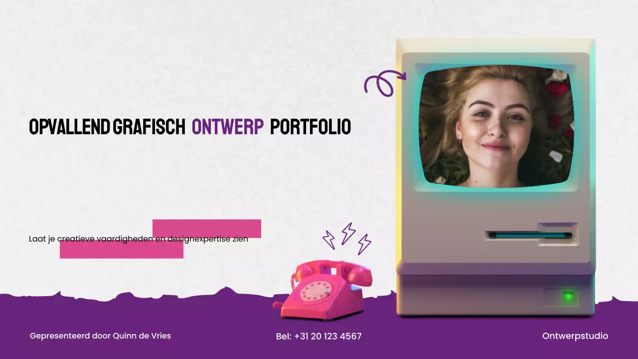 paars maximalisme ontwerp portfolio
