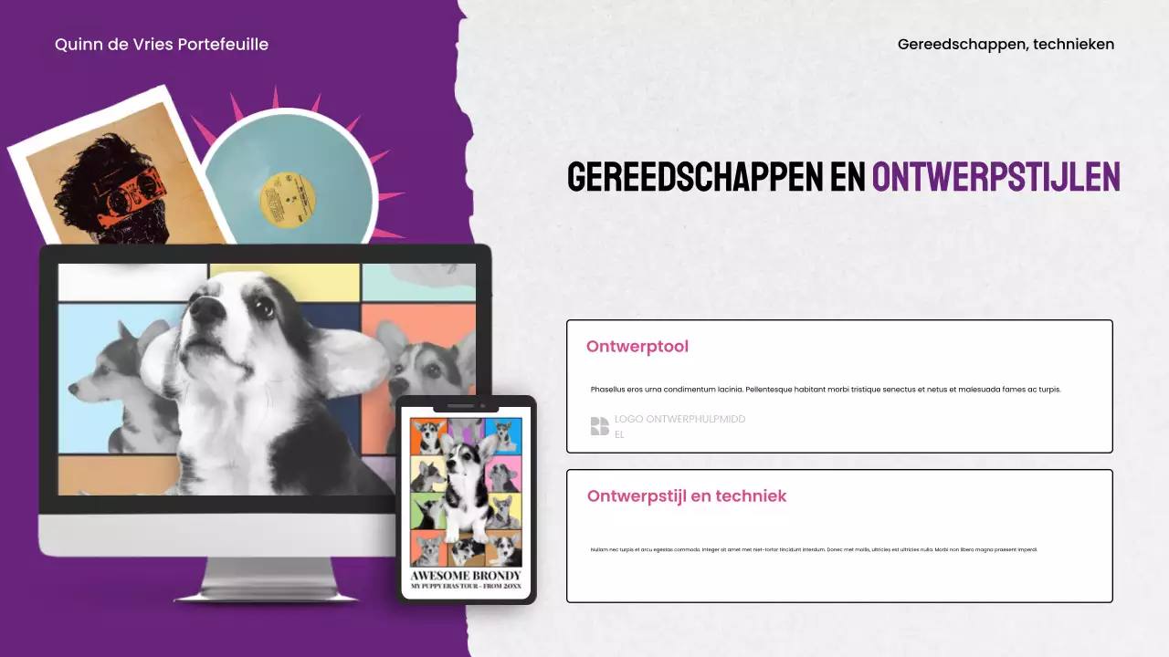 paars maximalisme ontwerp portfolio