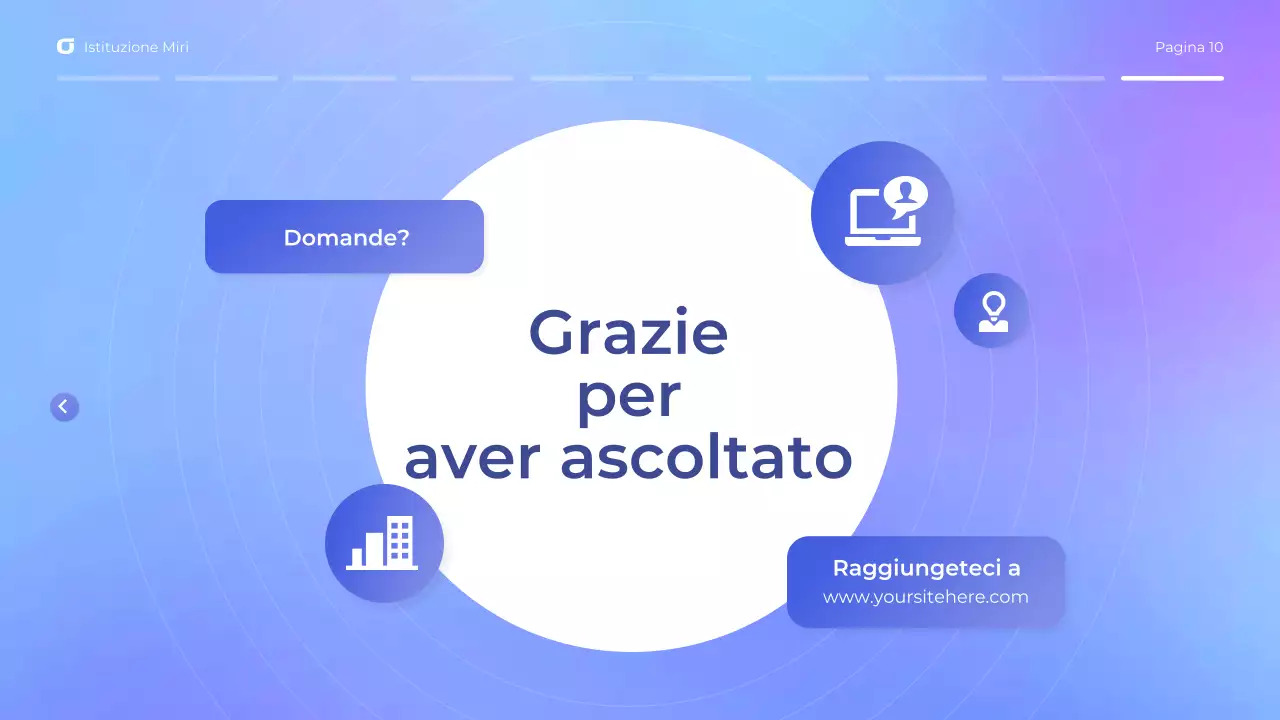 Presentazione del webinar moderno blu e viola