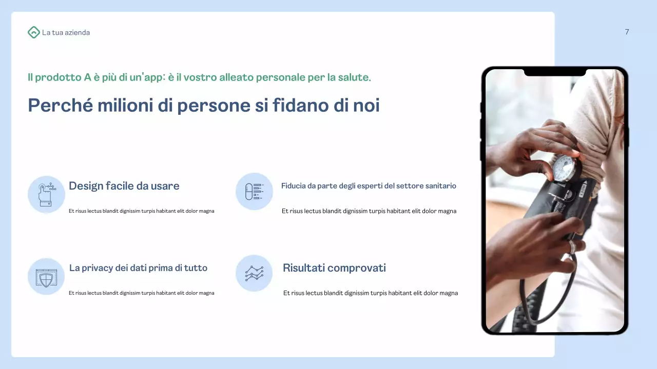 promozione della salute blu moderna