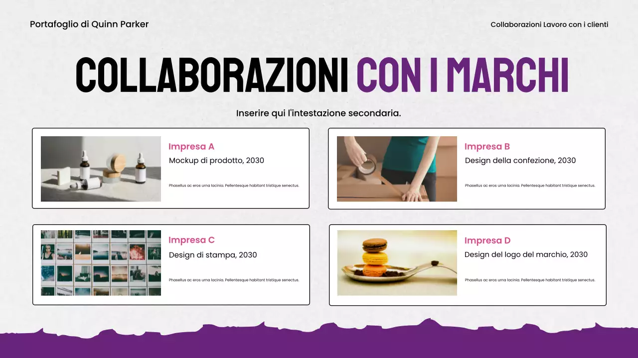 portfolio di design del massimalismo viola