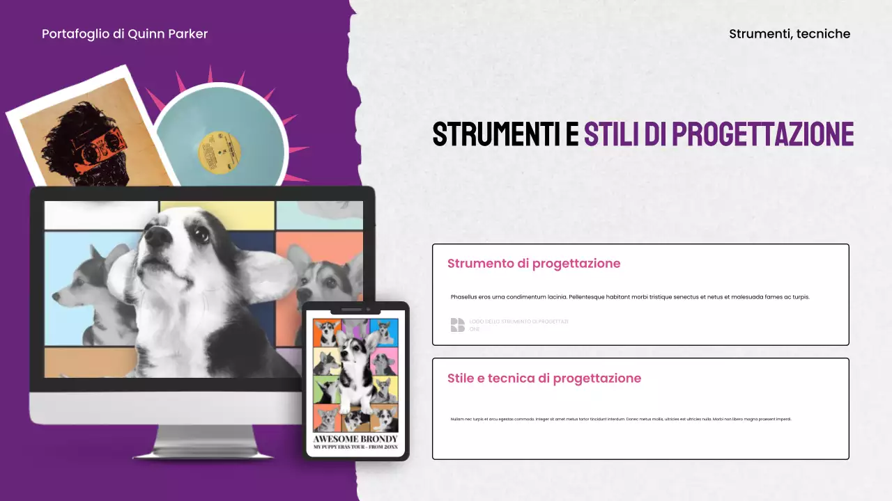 portfolio di design del massimalismo viola