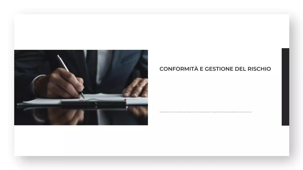 Presentazione di un'agenzia di consulenza minimalista, moderna ed elegante