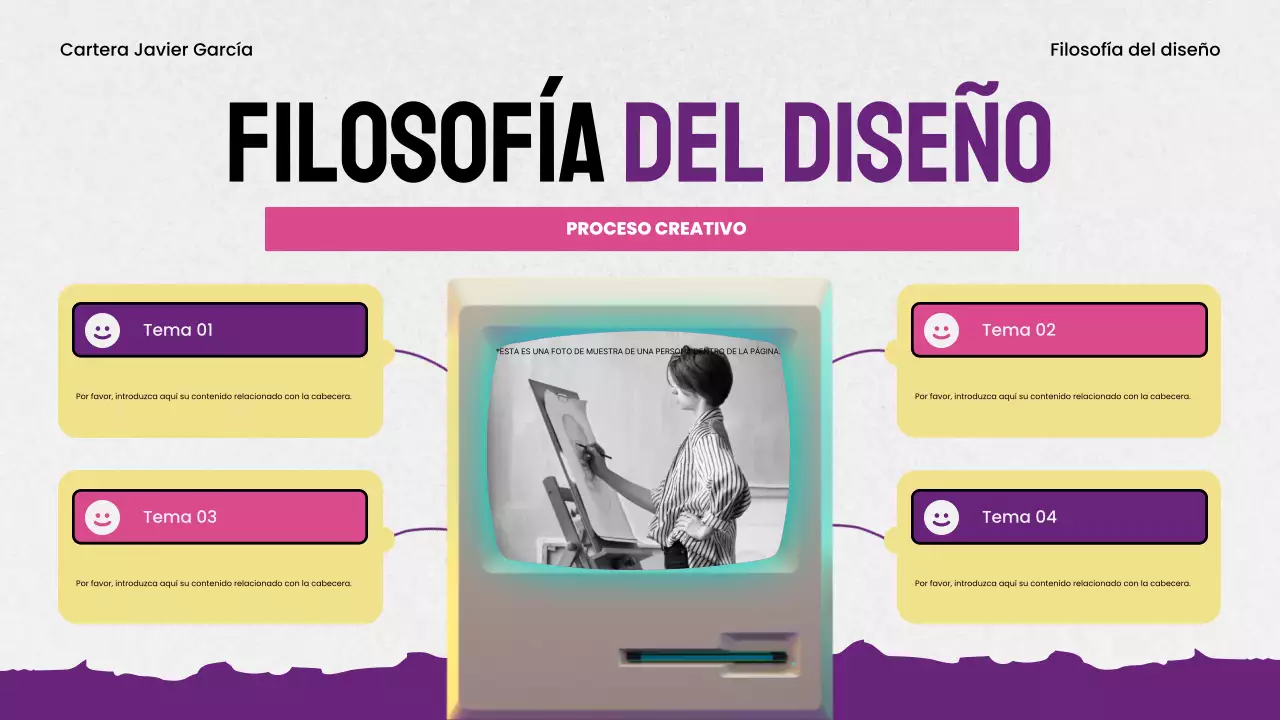 cartera de diseño maximalismo púrpura