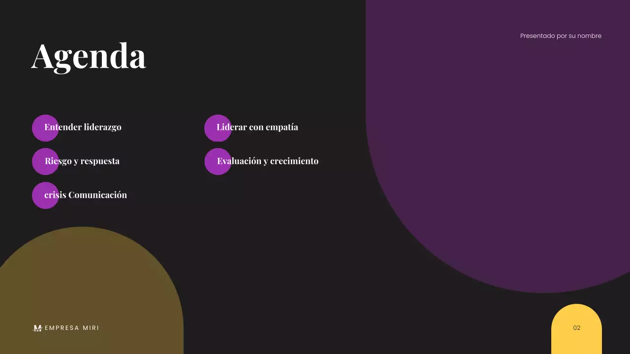 Presentación empresarial minimalista, negra y moderna