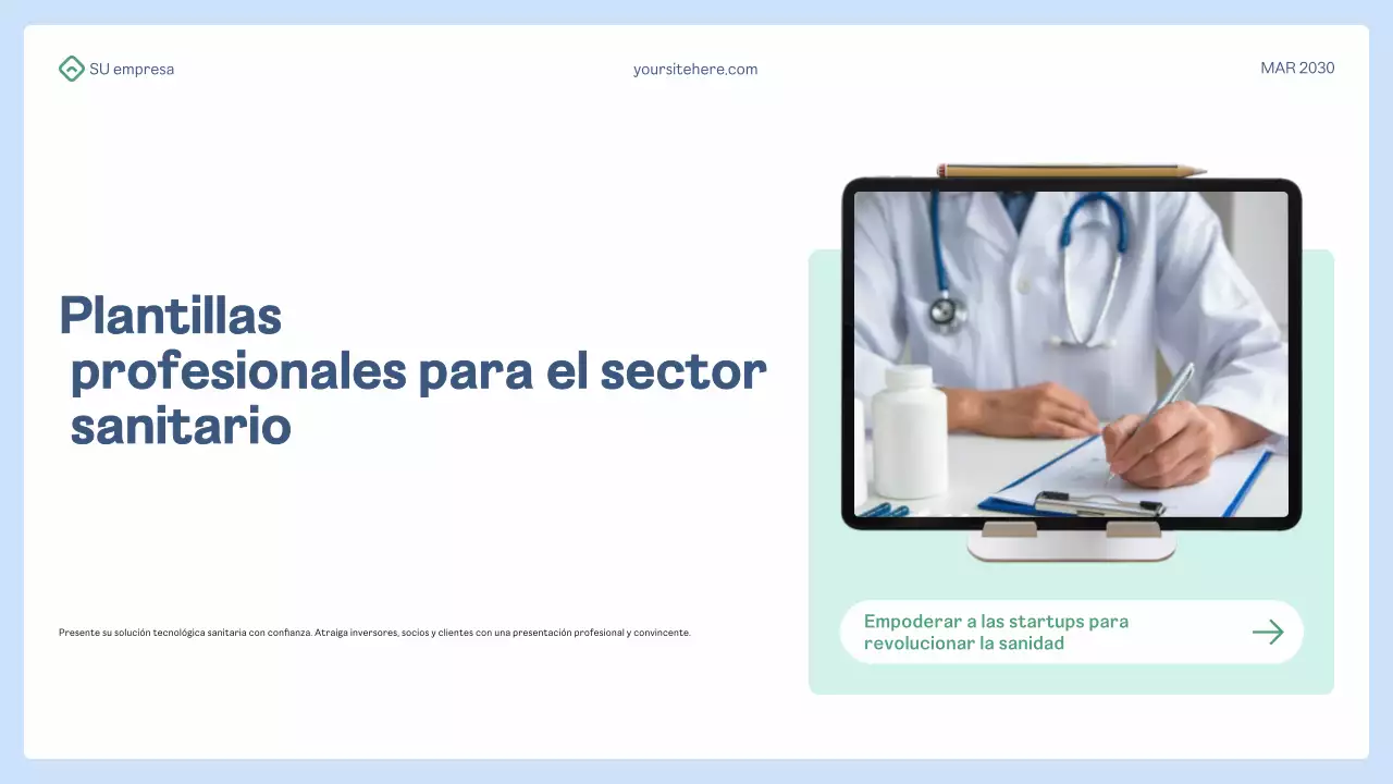 azul moderno promoción de la salud