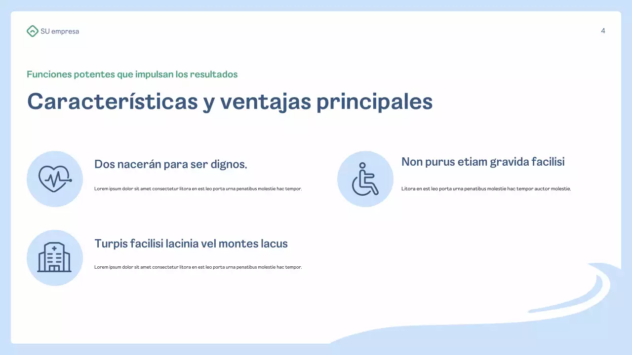 azul moderno promoción de la salud