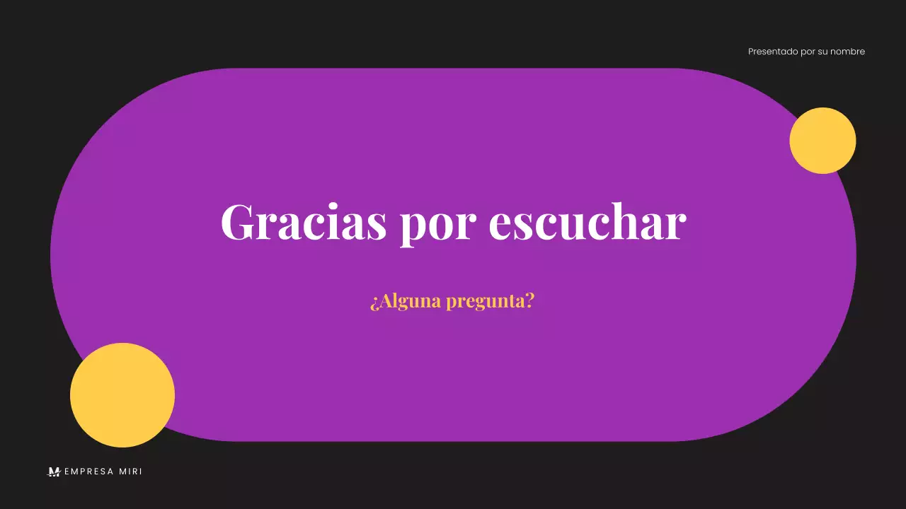 Presentación empresarial minimalista, negra y moderna