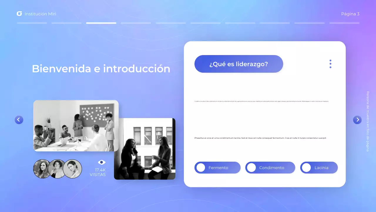 Presentación del seminario web Blue and Purple Modern