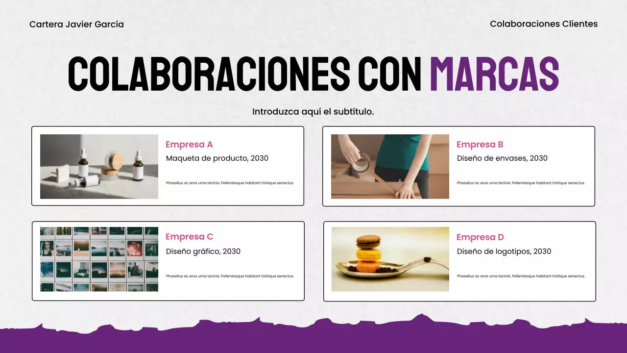 cartera de diseño maximalismo púrpura