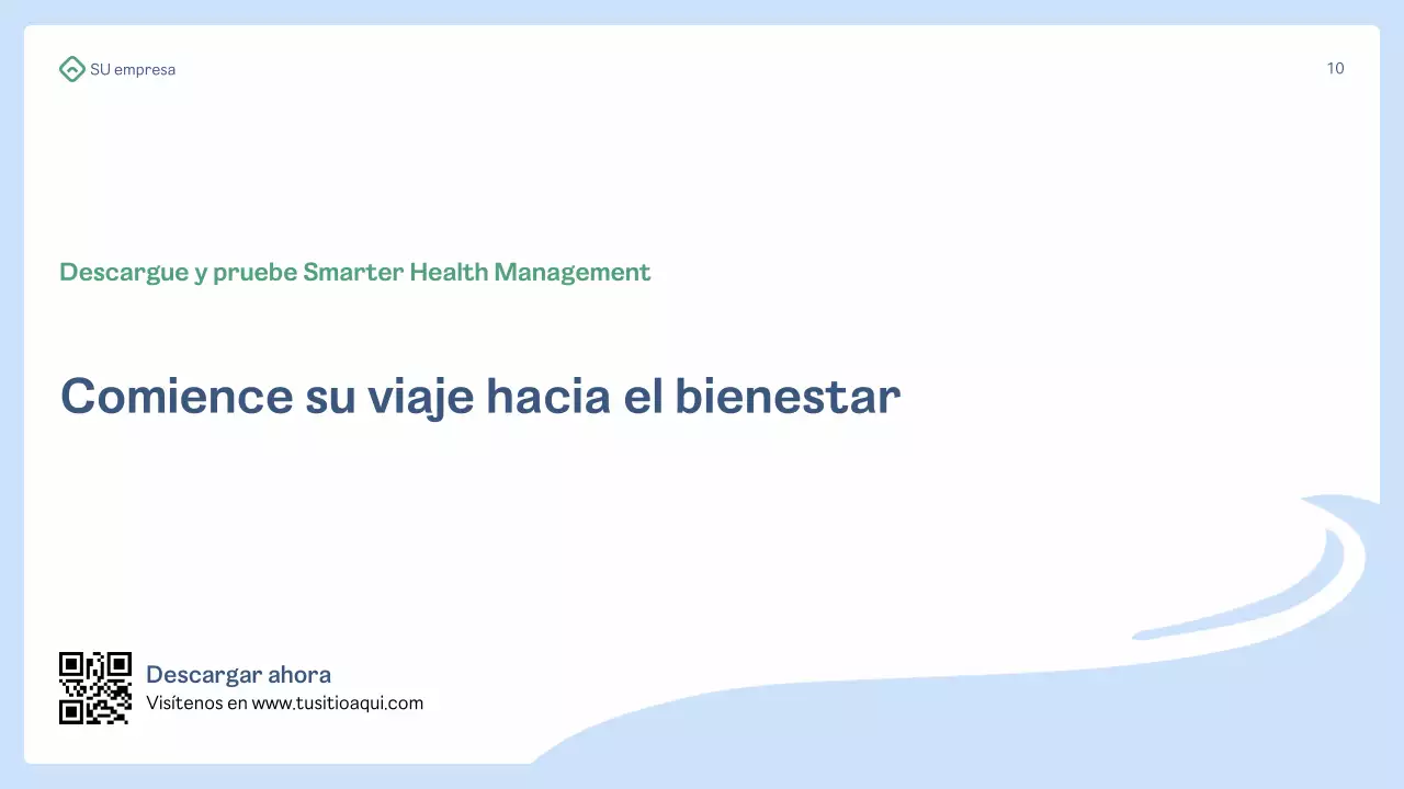 azul moderno promoción de la salud