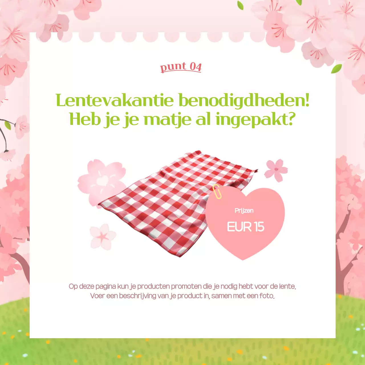 Pink's mooie voorjaarsvakantie nieuwsbrief