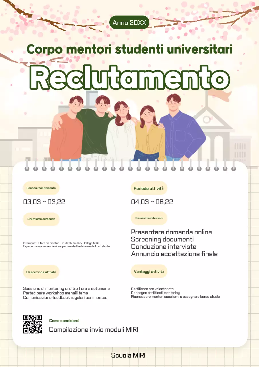 Volantino di reclutamento semplice beige